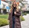 New Reby mogyoró barna – Hosszított steppelt női kabát – Innova Fashion